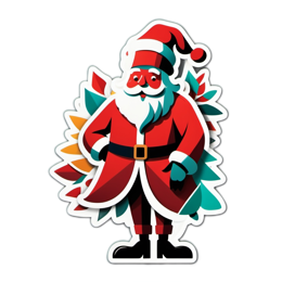 santa sticker SVG PNG design