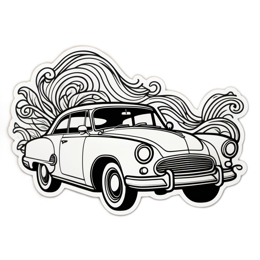 car drawing styling SVG PNG design with clean design elements