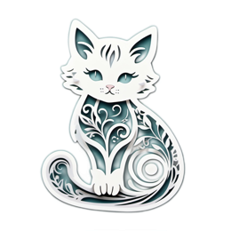 animals artistic cat SVG PNG design with clean design elements