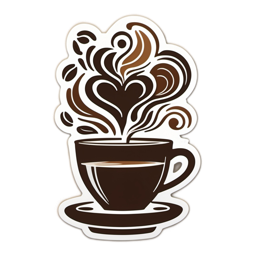 coffee sticker SVG PNG design