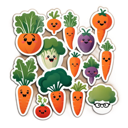 stickers vegetables SVG PNG design