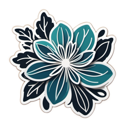 flower handcrafted SVG PNG design with clean design elements, white floral elements