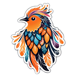 bird colorful feathers SVG PNG design