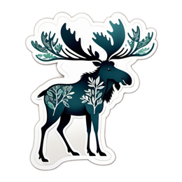 illustration moose SVG PNG design with clean design elements
