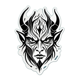 demonic SVG PNG design with clean design elements