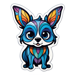colorful dog SVG PNG design with clean design elements
