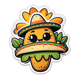 funny taco sticker SVG PNG design