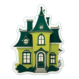 fantasy house SVG PNG design with clean design elements